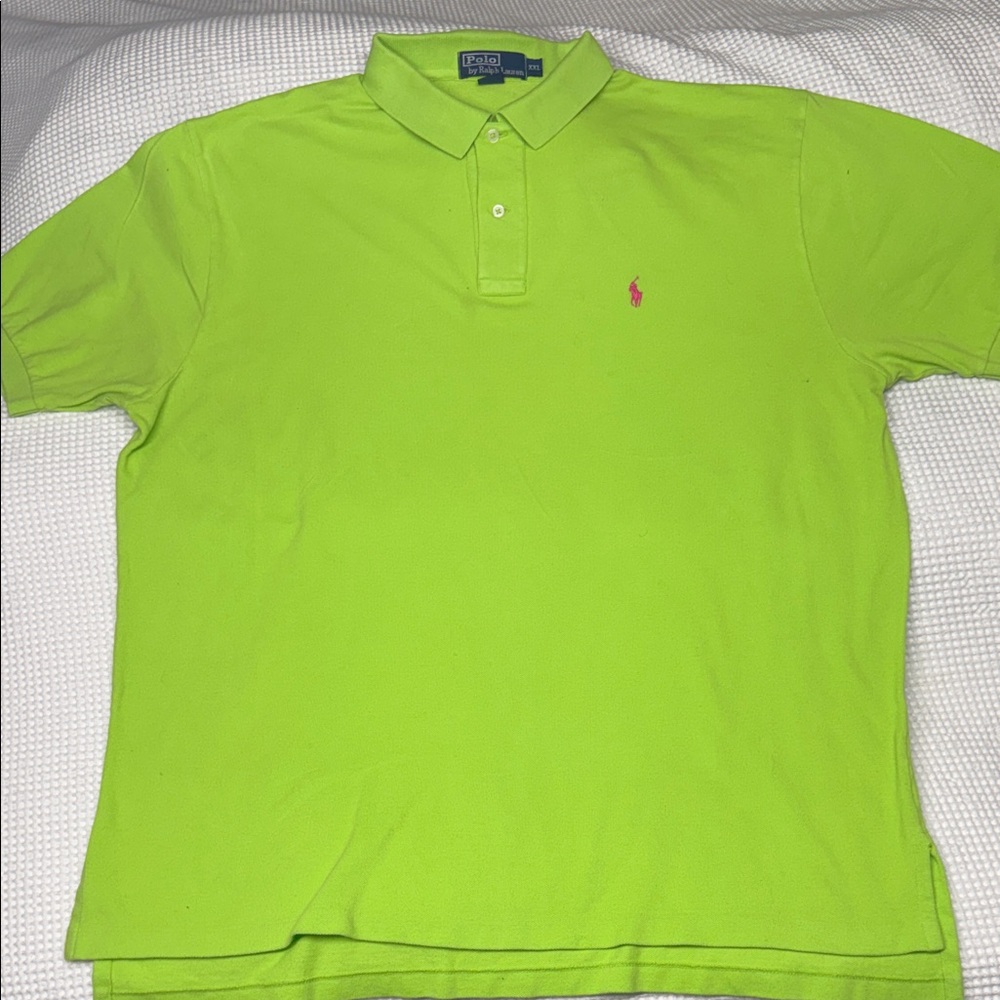 Polo by Ralph Lauren Men's Bright Green Polo Shirt - XXL